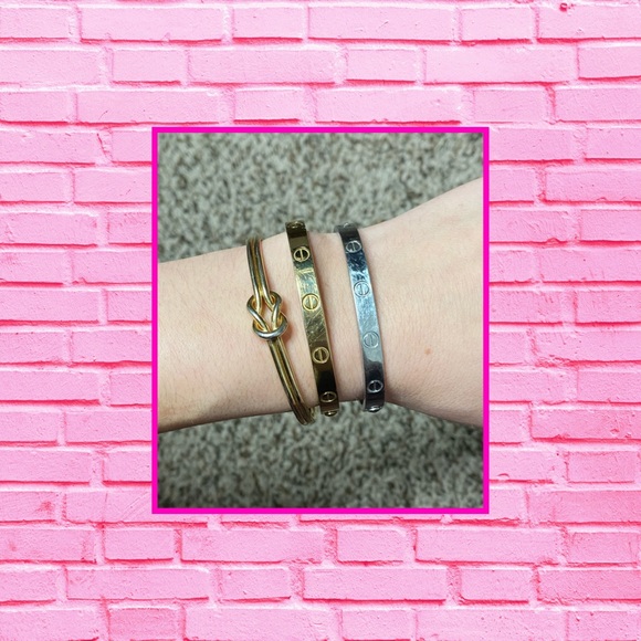 Jewelry - FAUX GOLD PLATED KNOT FASHION LUXURY CUFF BRACELET
